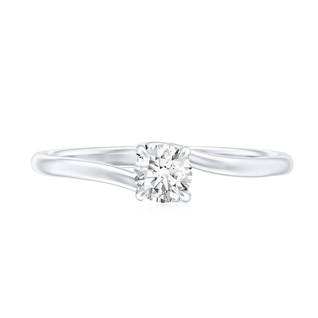 0.5 Carat Round Cut Moissanite Promise Solitaire Ring for Her