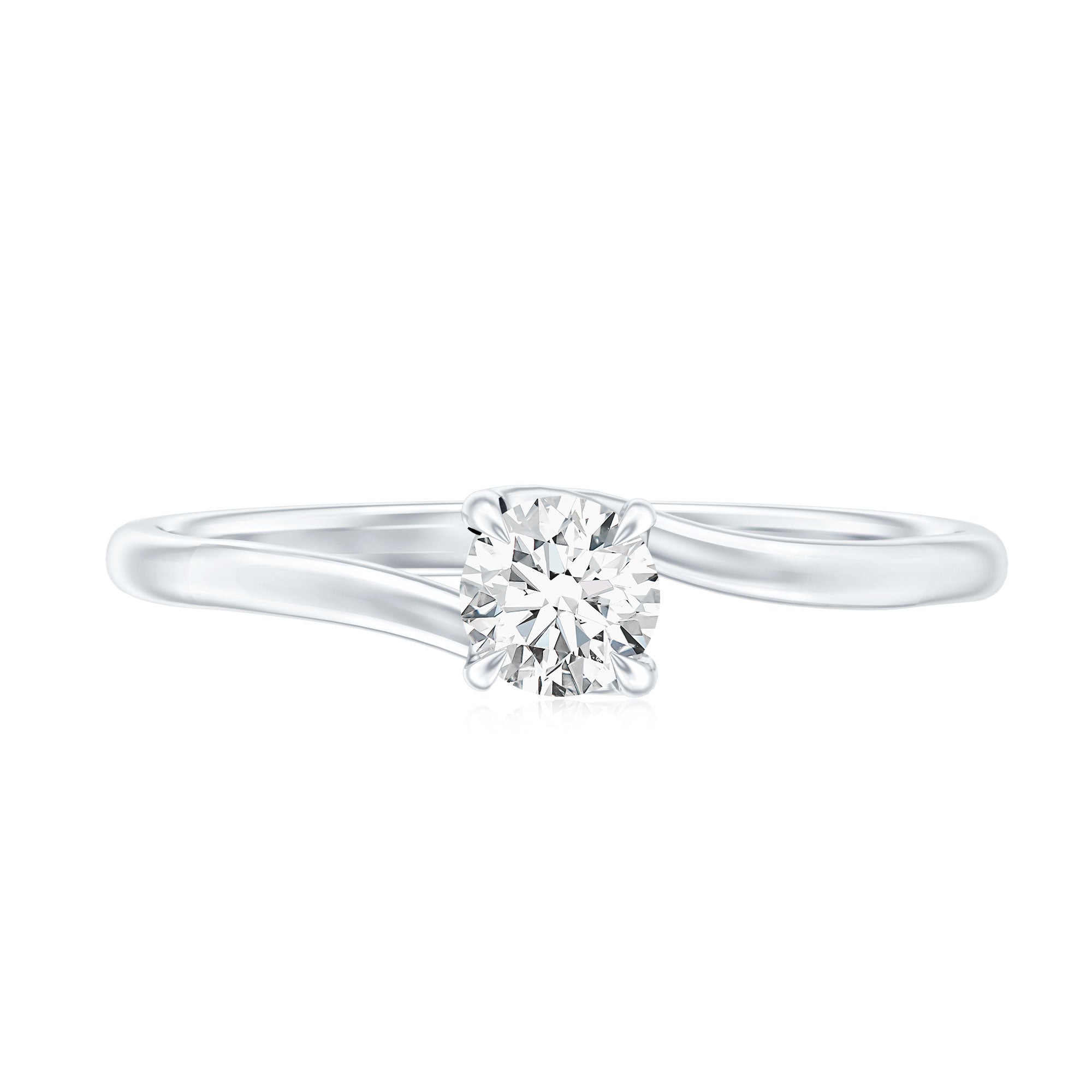 0.5 Carat Round Cut Moissanite Promise Solitaire Ring for Her
