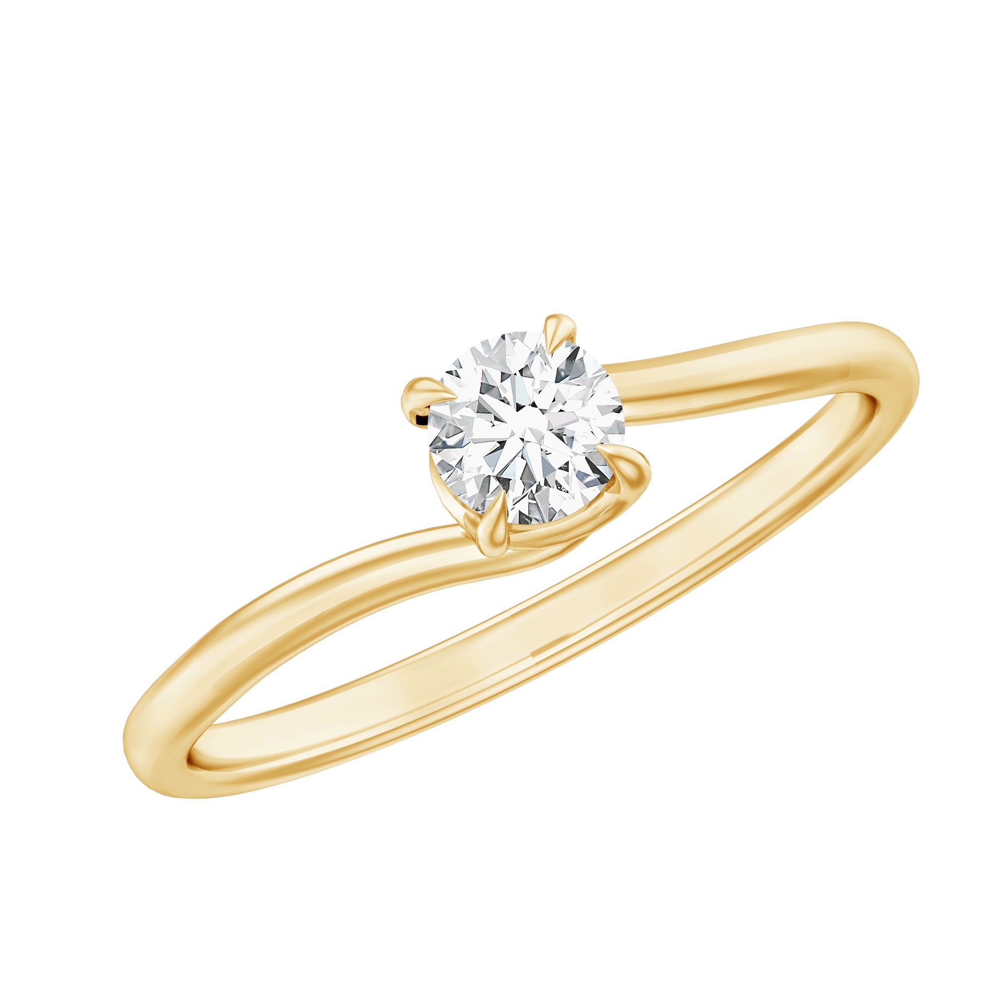 0.5 Carat Round Cut Moissanite Promise Solitaire Ring for Her