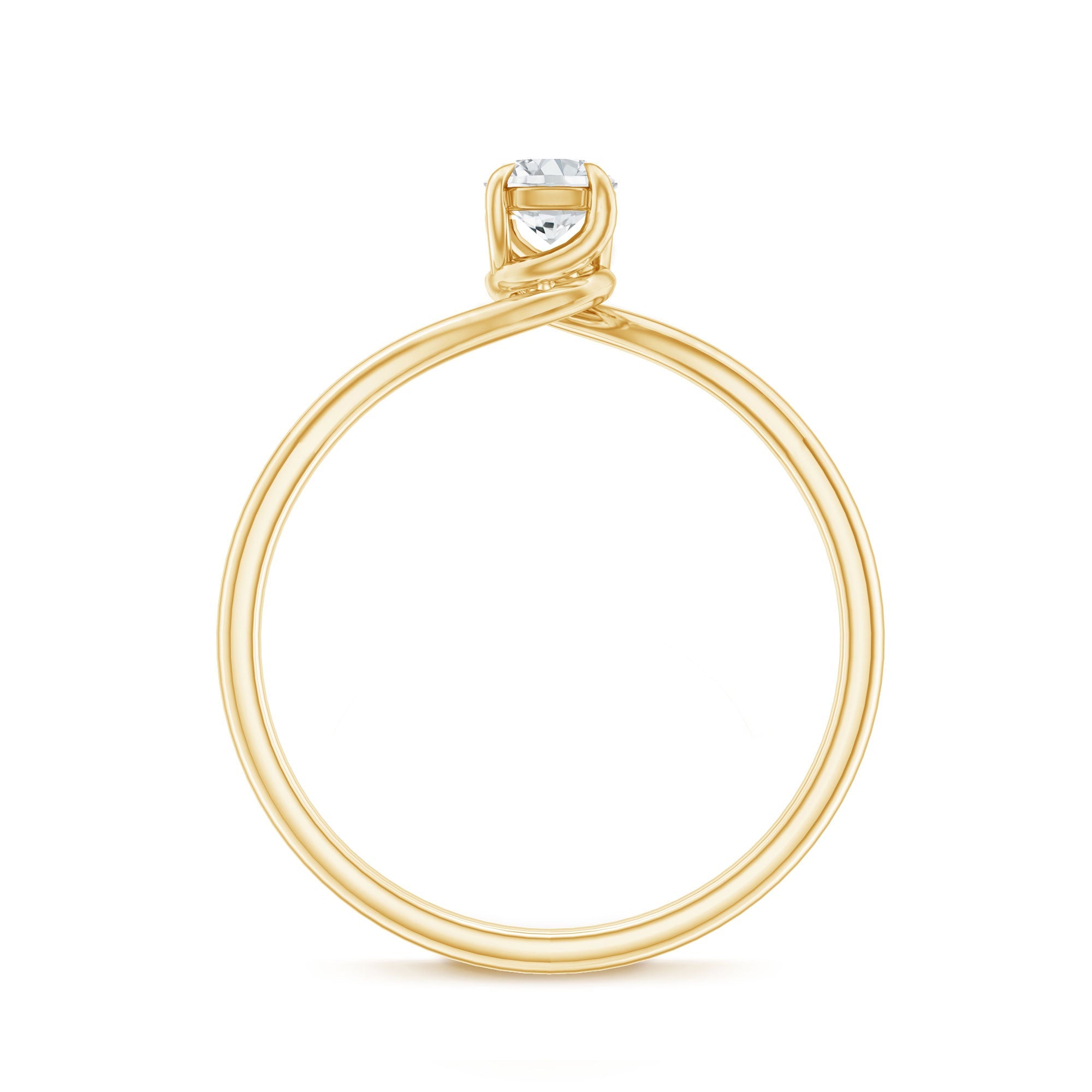 0.5 Carat Round Cut Moissanite Promise Solitaire Ring for Her