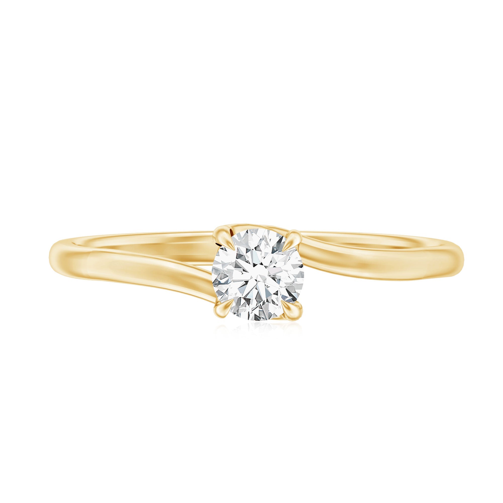 0.5 Carat Round Cut Moissanite Promise Solitaire Ring for Her
