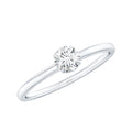 Claw Set Solitaire Moissanite Promise Ring for Women