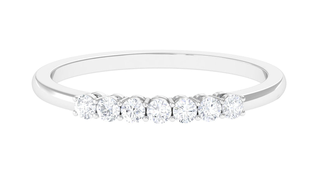 Minimalist Diamond Wedding Band Ring with Certificate