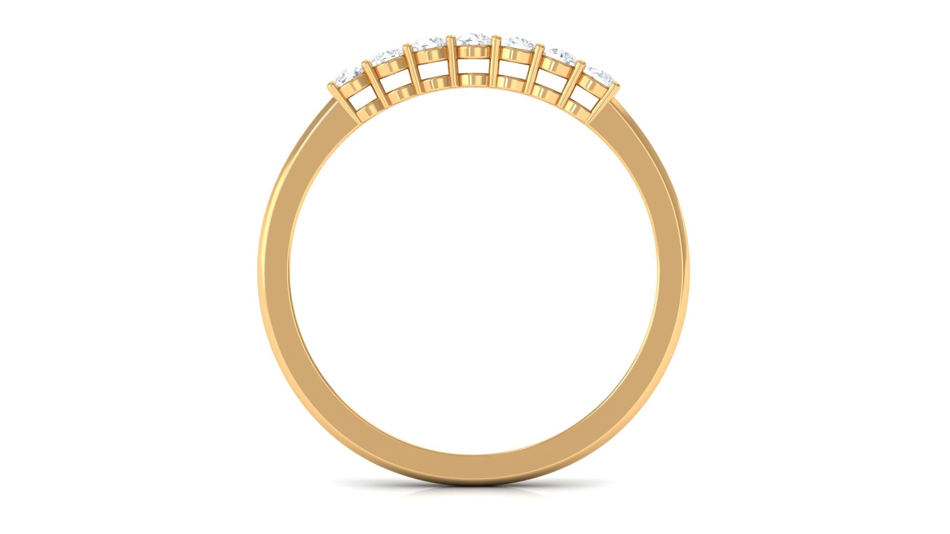 Minimalist Diamond Wedding Band Ring with Certificate