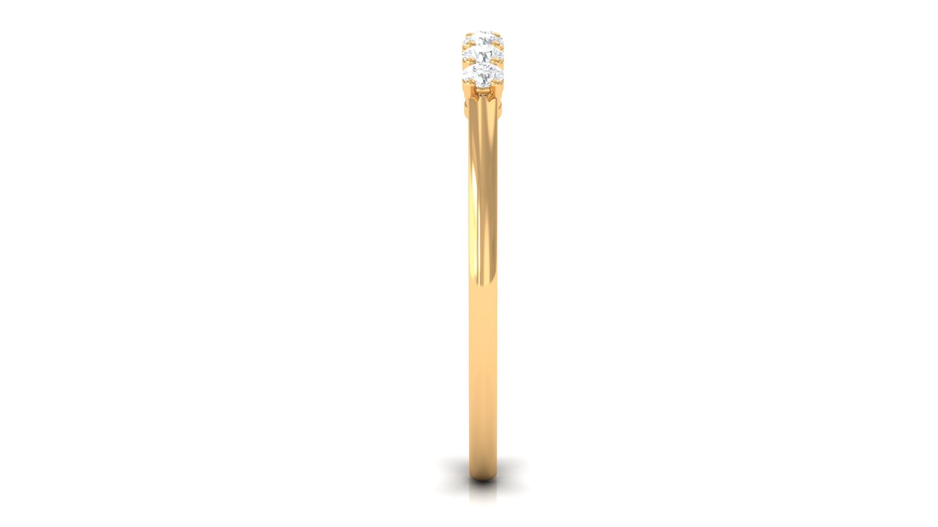 Minimalist Diamond Wedding Band Ring with Certificate