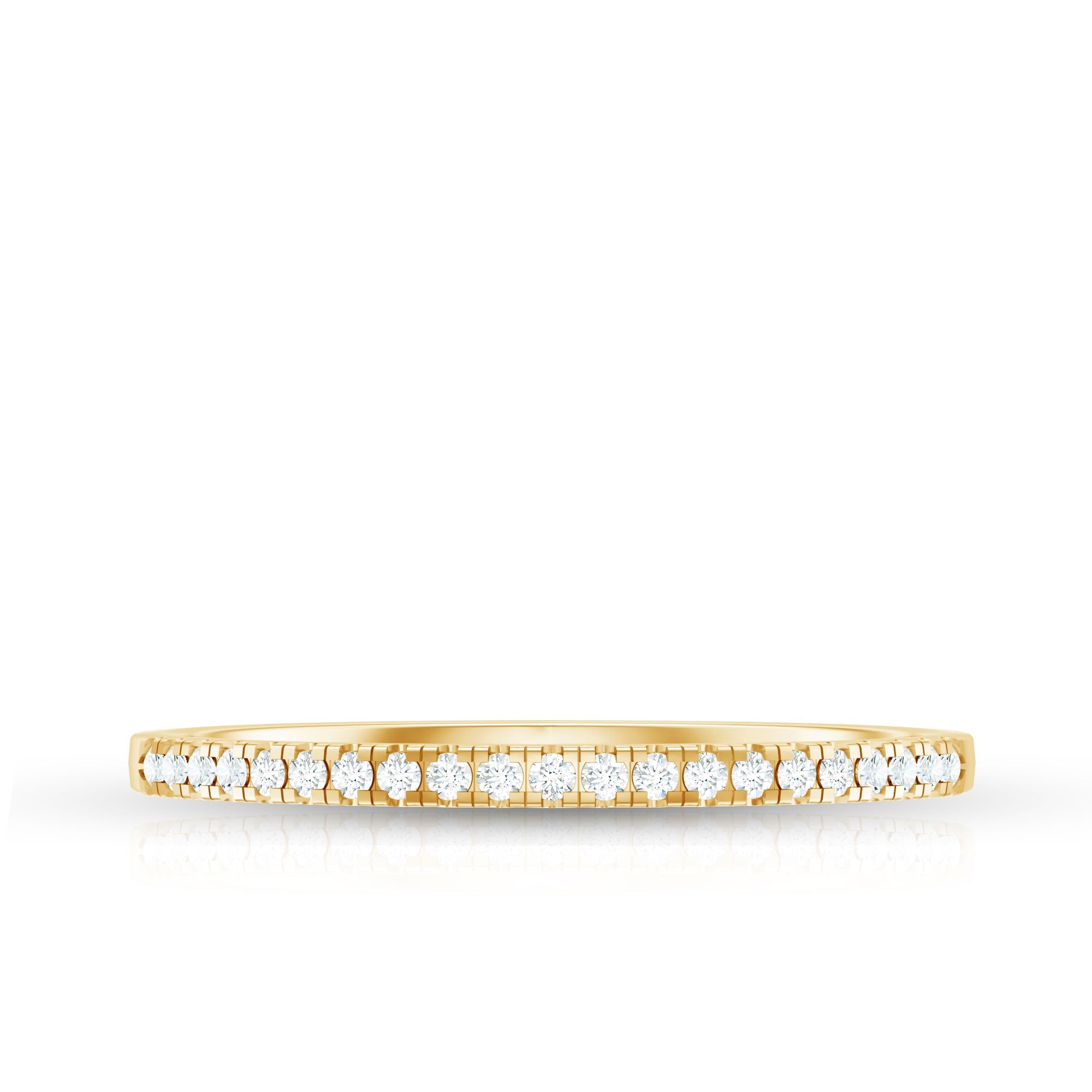 Natural Diamond Minimal Stackable Band Ring