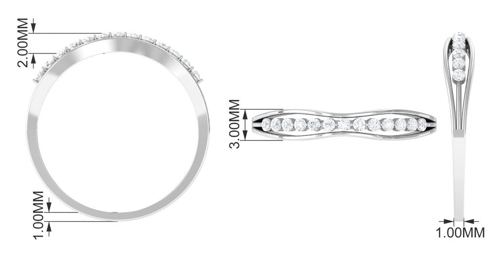 Natural Diamond Half Eternity Ring for Anniversary