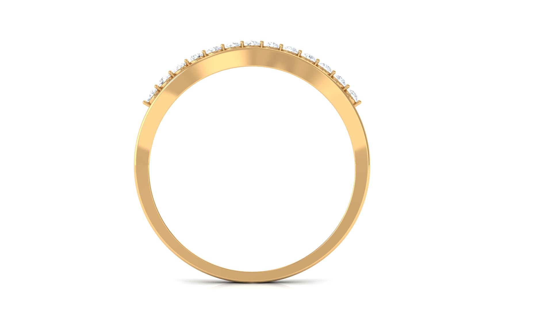 Natural Diamond Half Eternity Ring for Anniversary