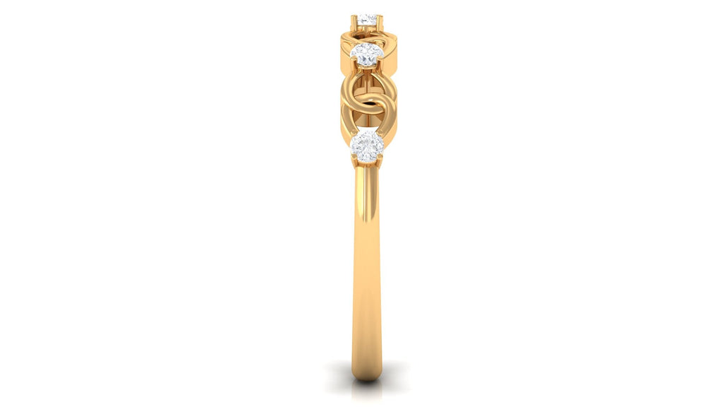 Certified Natural Diamond Interlock Infinity Ring