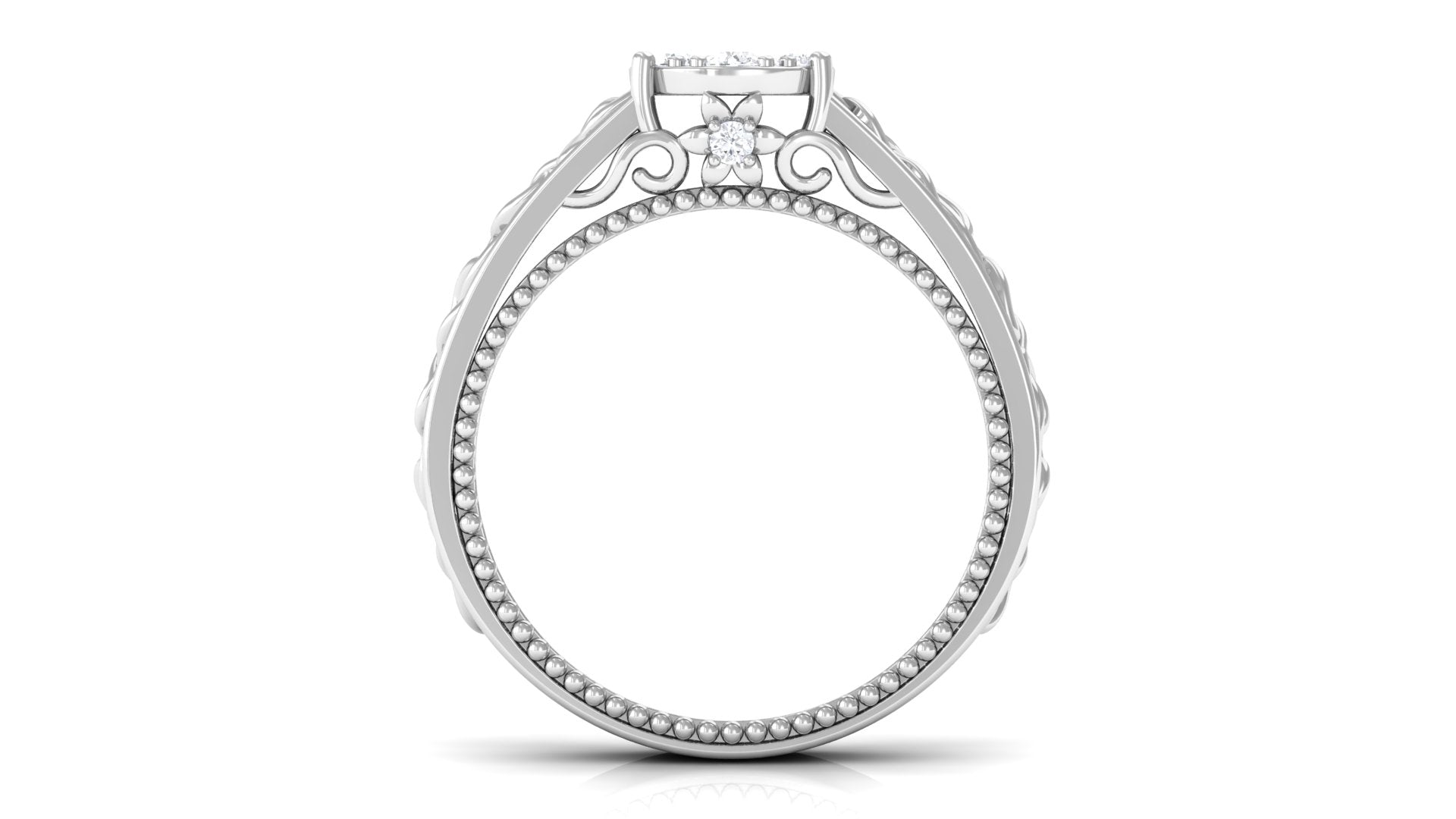 Real Diamond Celtic Knot Engagement Ring