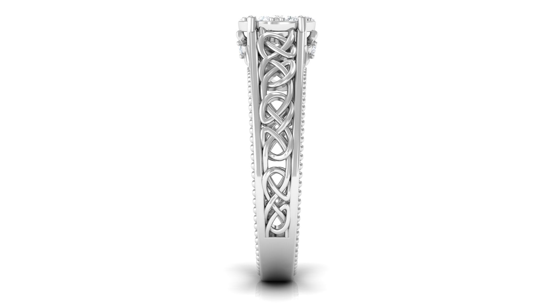 Real Diamond Celtic Knot Engagement Ring