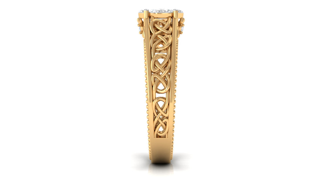 Real Diamond Celtic Knot Engagement Ring