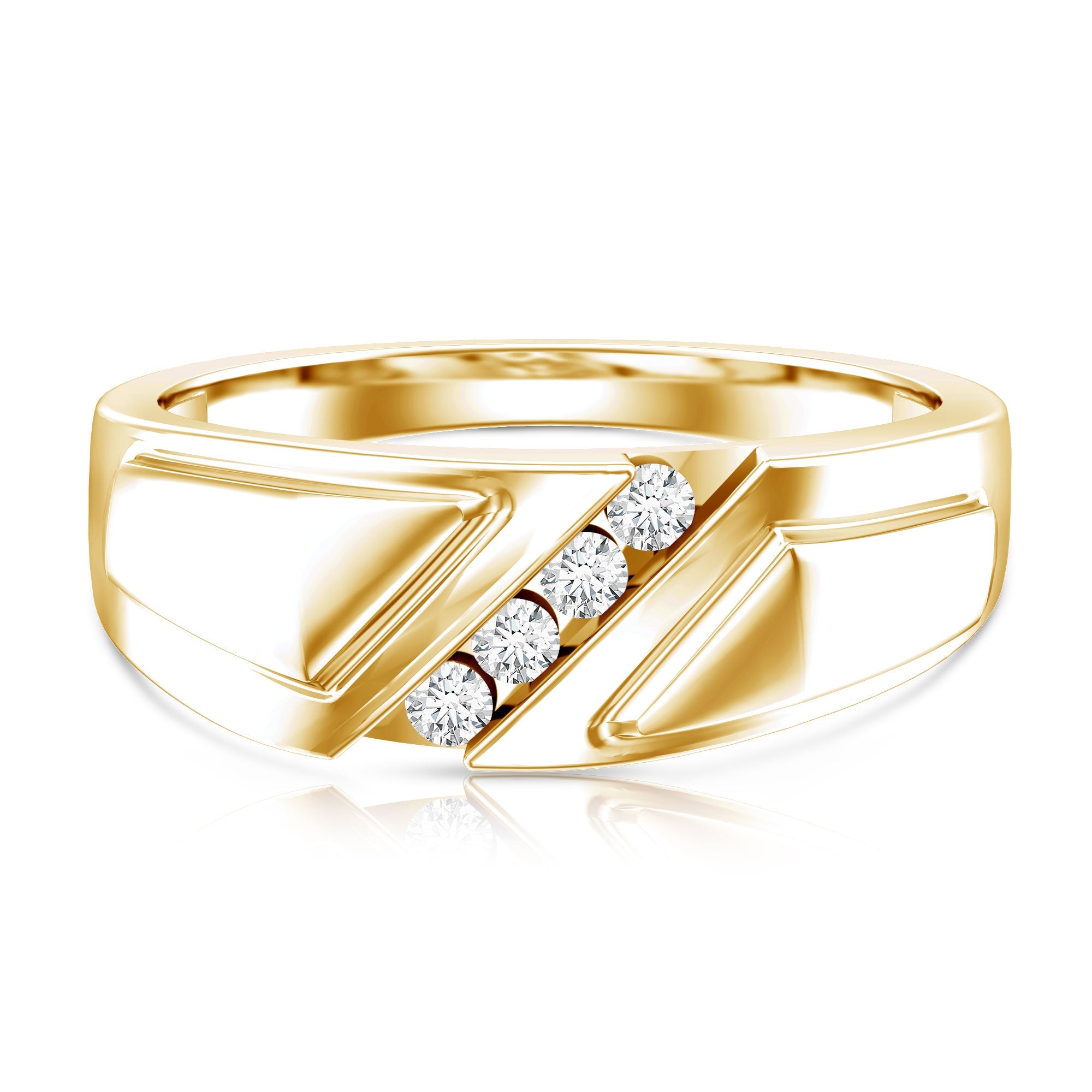 Lab Grown Diamond Mens Wide Wedding Band