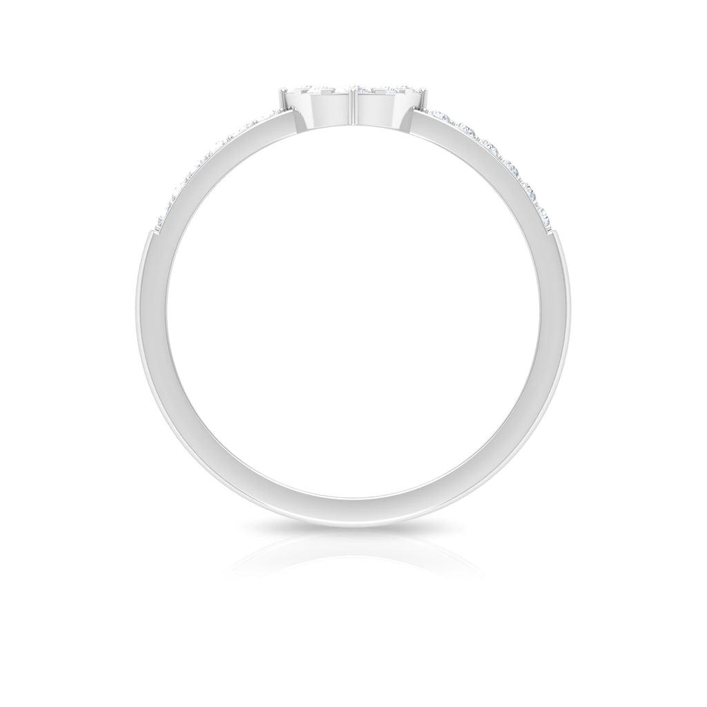 Certified Diamond Engagement Ring in Illusion Setting