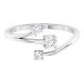 Natural Diamond 3 Stone Proposal Ring for Valentines