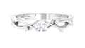 Natural Diamond Promise Ring with Crossover Shank