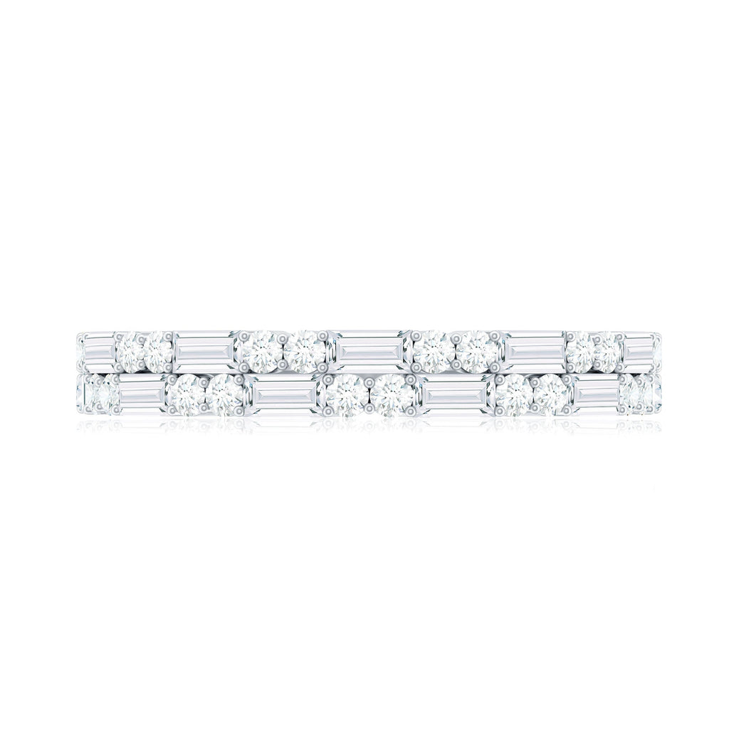 Natural Diamond Half Eternity Anniversary Ring in East West Style