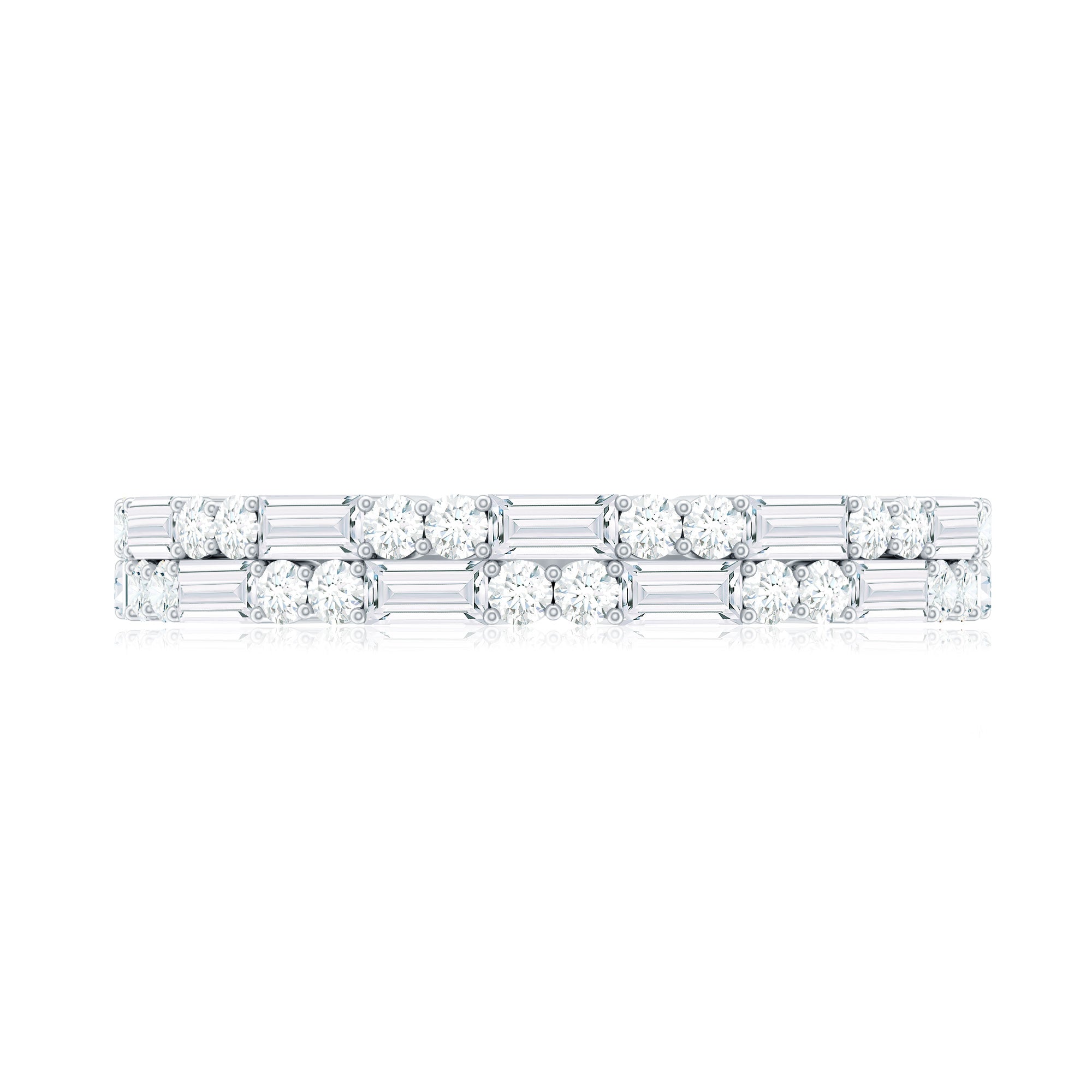 Natural Diamond Half Eternity Anniversary Ring in East West Style