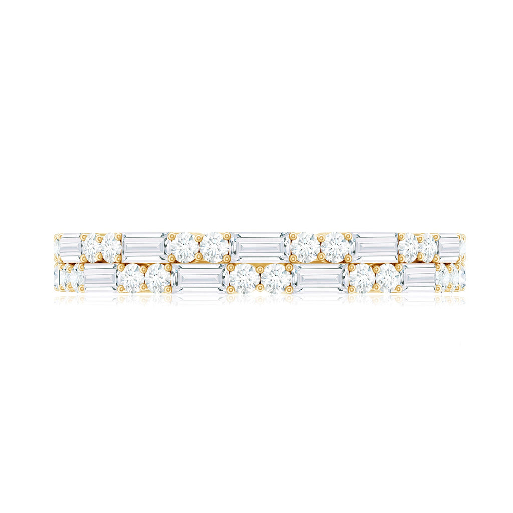 Natural Diamond Half Eternity Anniversary Ring in East West Style