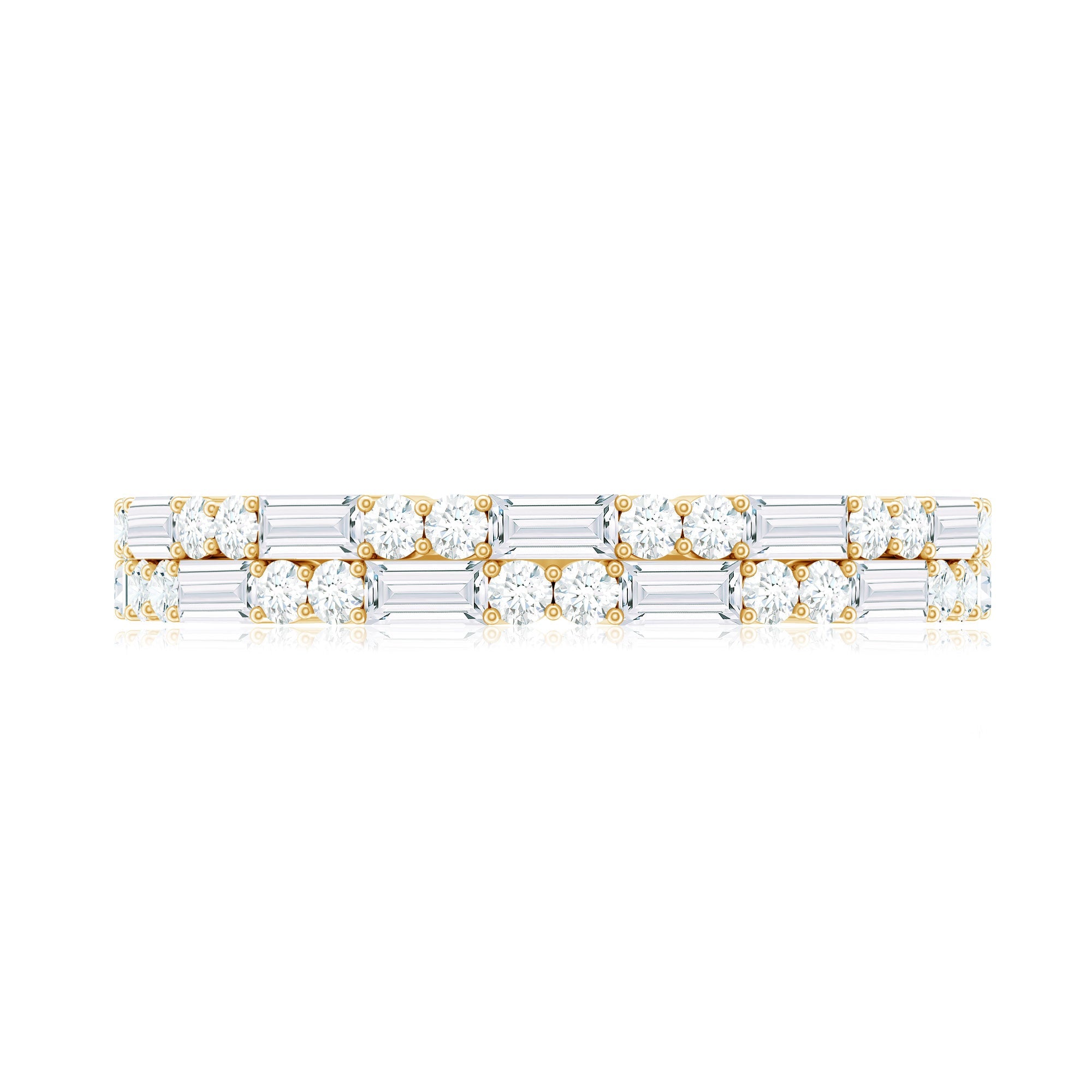 Natural Diamond Half Eternity Anniversary Ring in East West Style