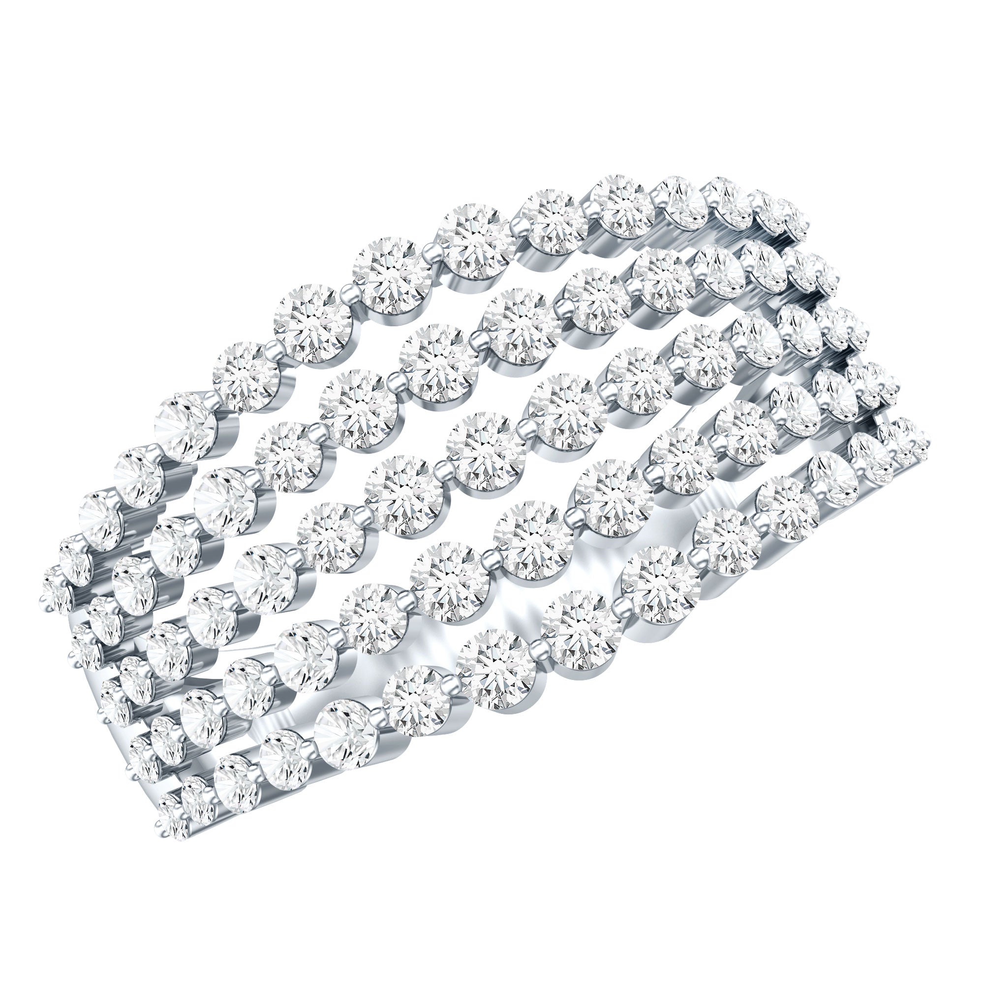 Lab Grown Diamond Statement Wedding Band for Women