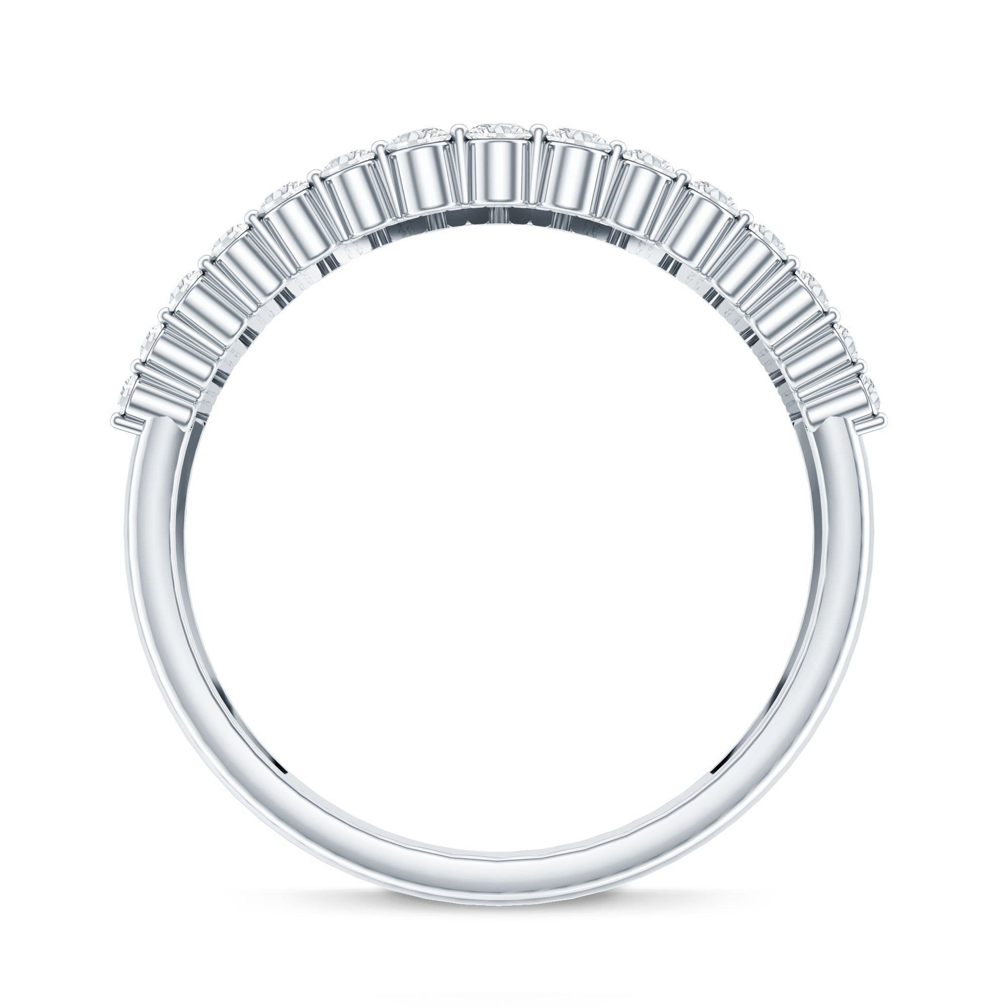 Lab Grown Diamond Statement Wedding Band for Women