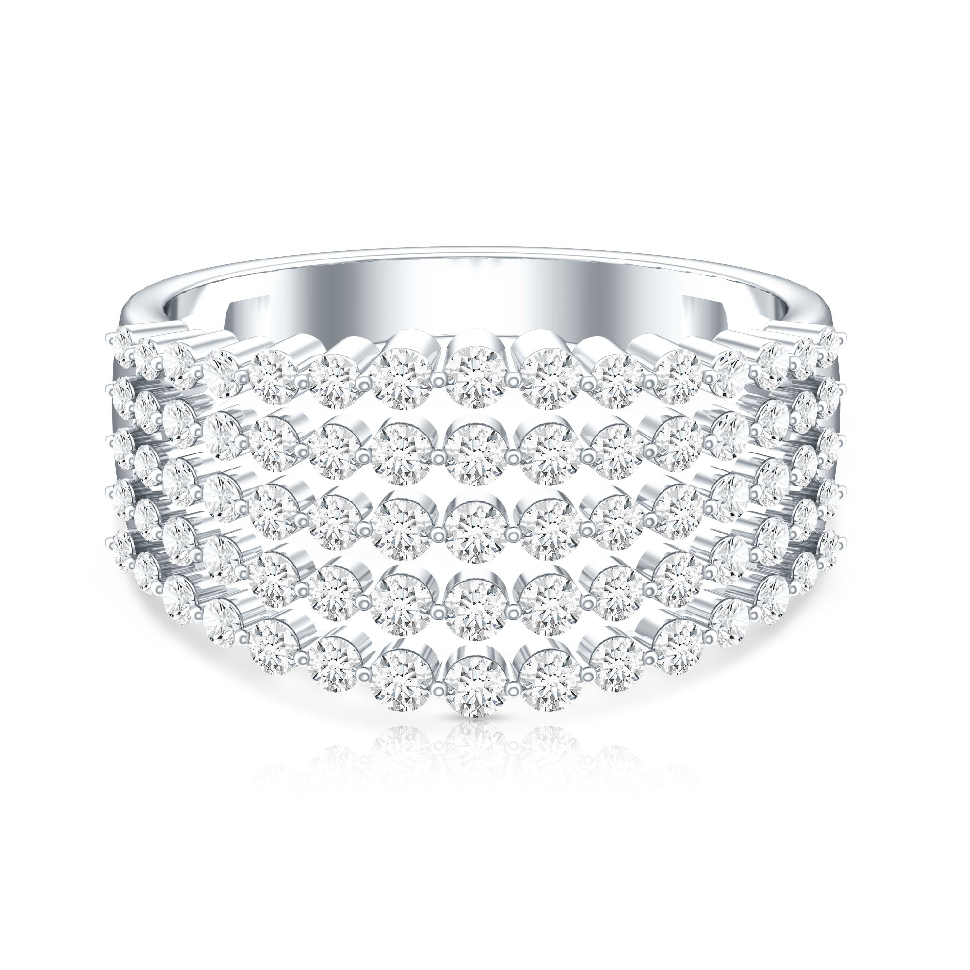 Lab Grown Diamond Statement Wedding Band for Women