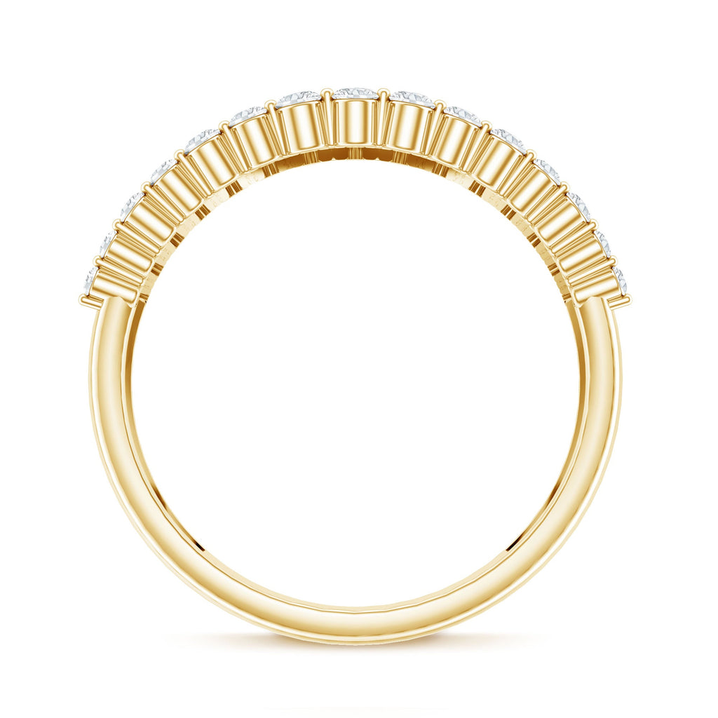 Lab Grown Diamond Statement Wedding Band for Women