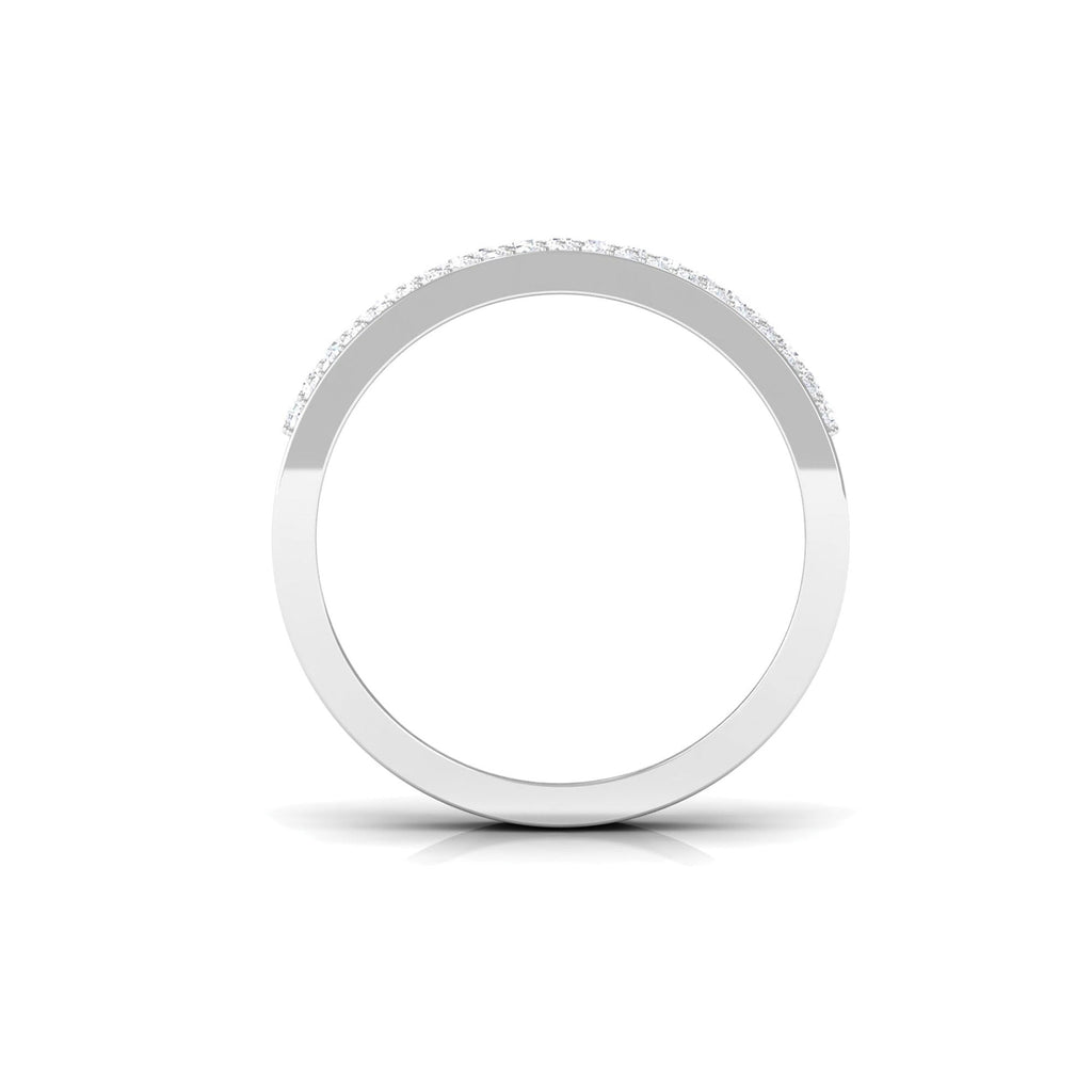 Certified Natural Diamond Wide Wedding Band