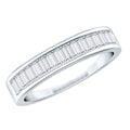 1 CT Baguette Cut Lab Grown Diamond Half Eternity Band