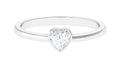 Natural Diamond Heart Promise Ring in Bezel Setting