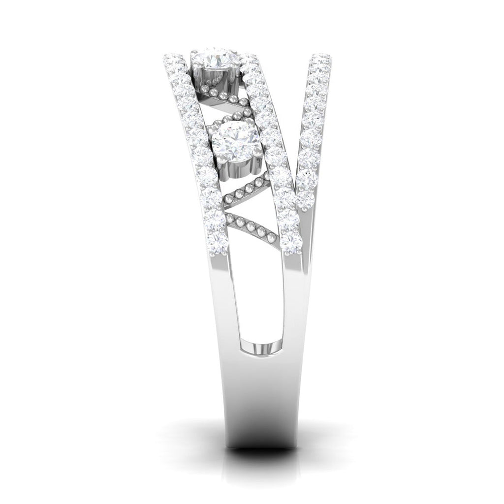 Designer Diamond Wedding Band with Certificate