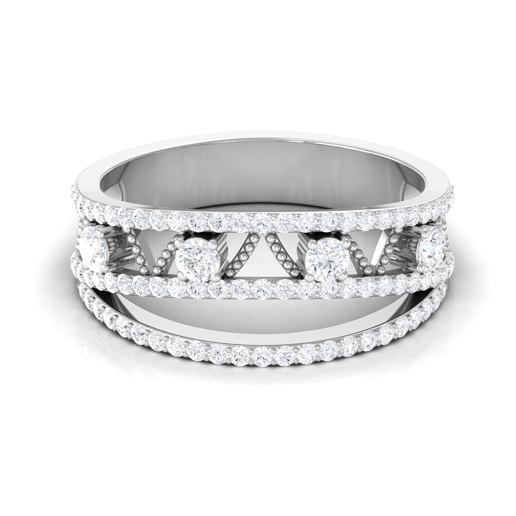 Designer Diamond Wedding Band with Certificate