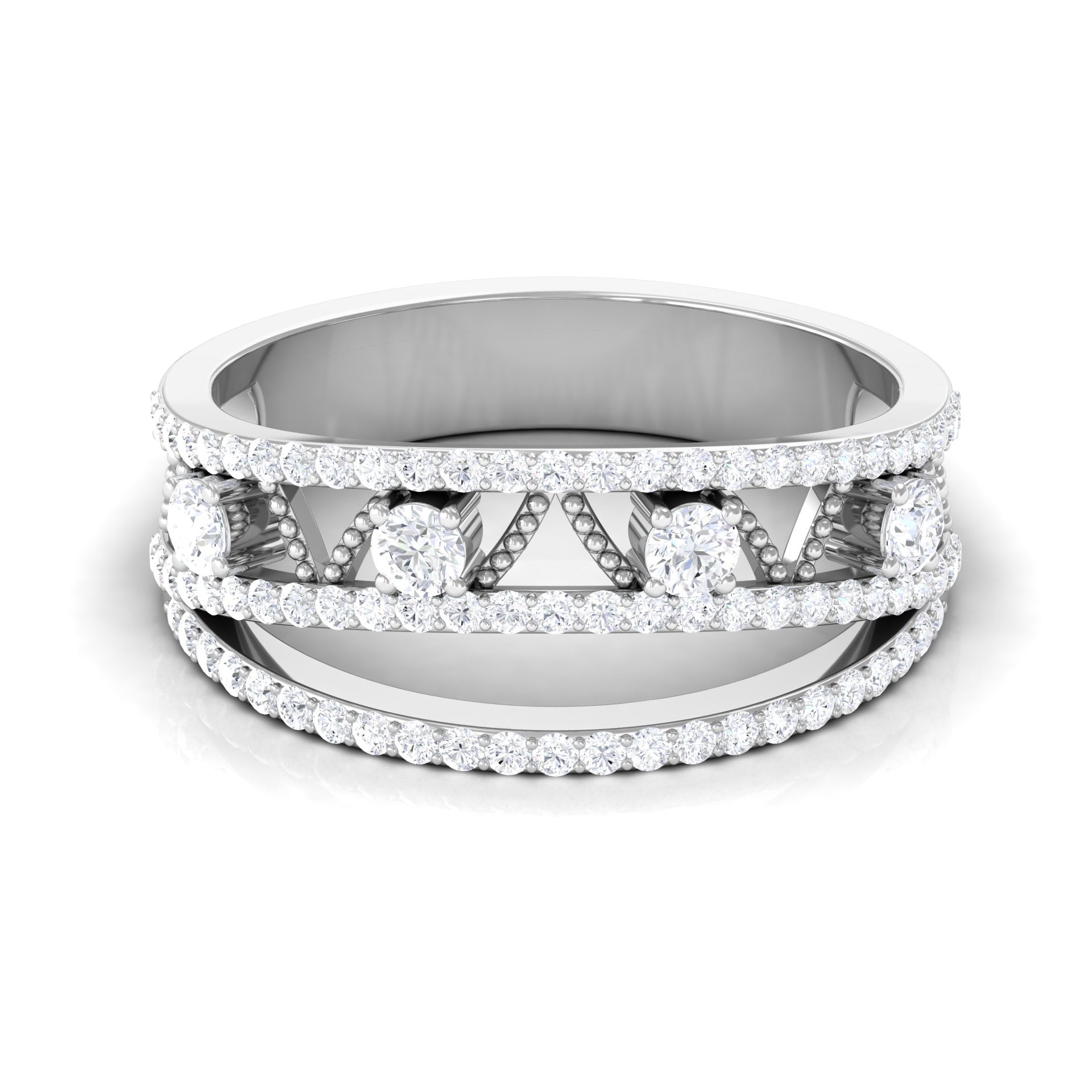 Designer Diamond Wedding Band with Certificate