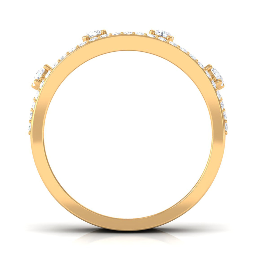 Designer Diamond Wedding Band with Certificate