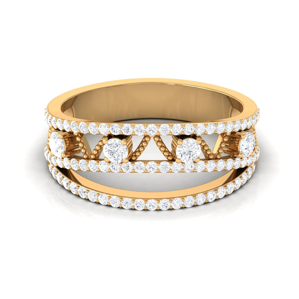 Designer Diamond Wedding Band with Certificate