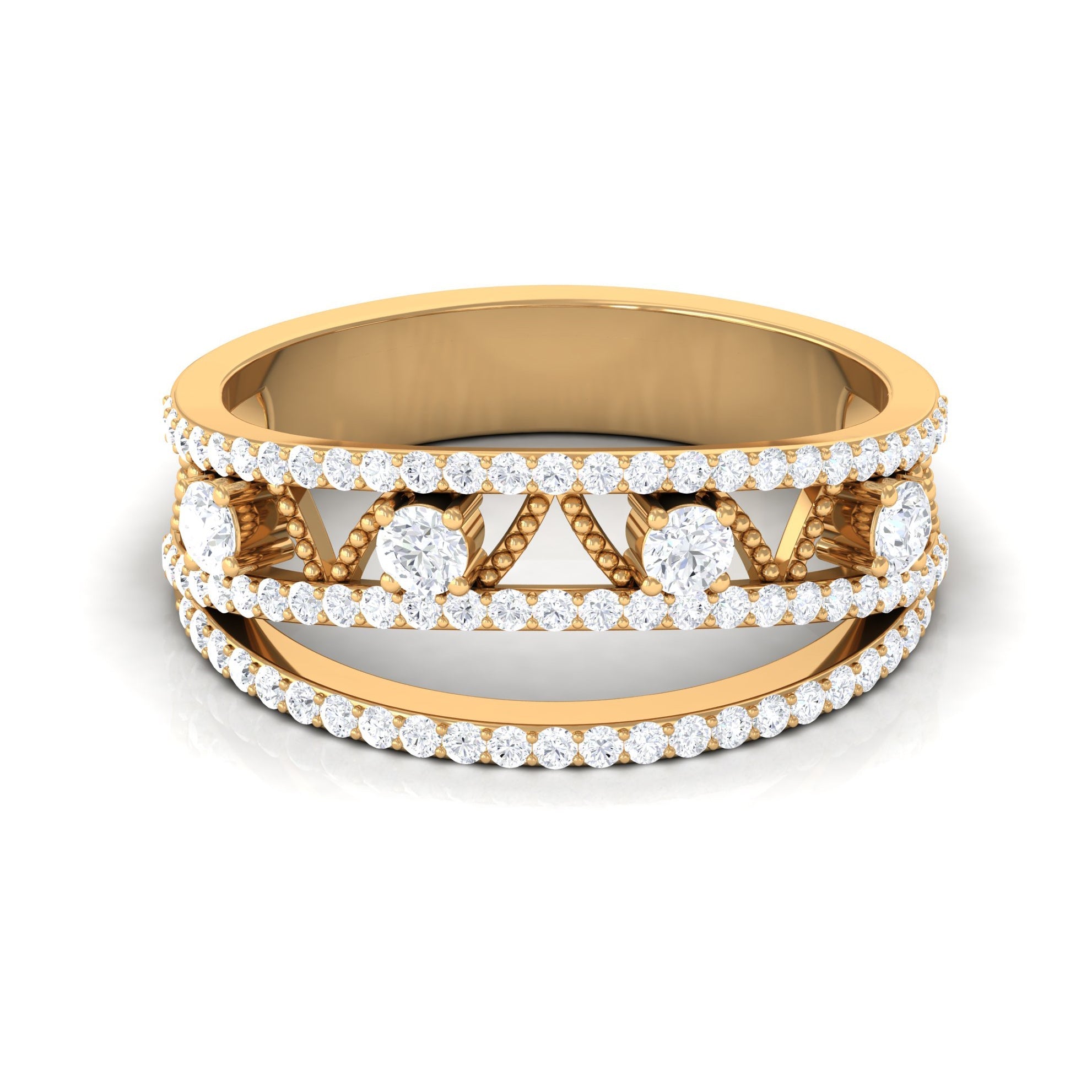 Designer Diamond Wedding Band with Certificate