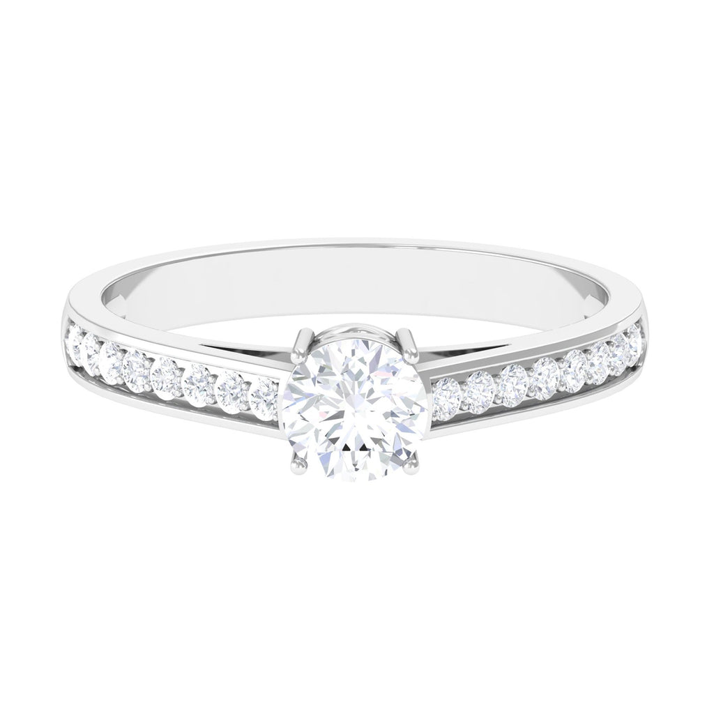 Minimal Cubic Zirconia Engagement Ring with Certificate