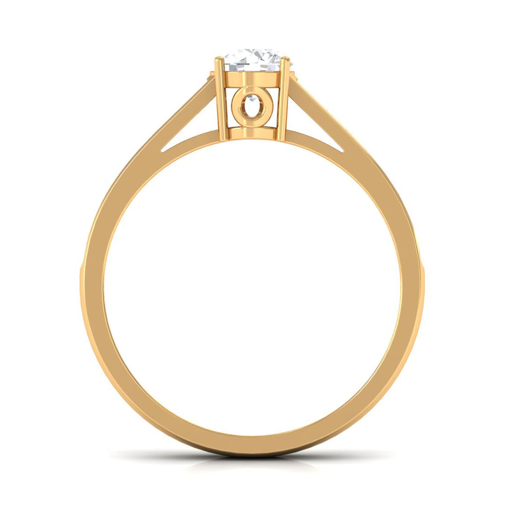 Minimal Cubic Zirconia Engagement Ring with Certificate