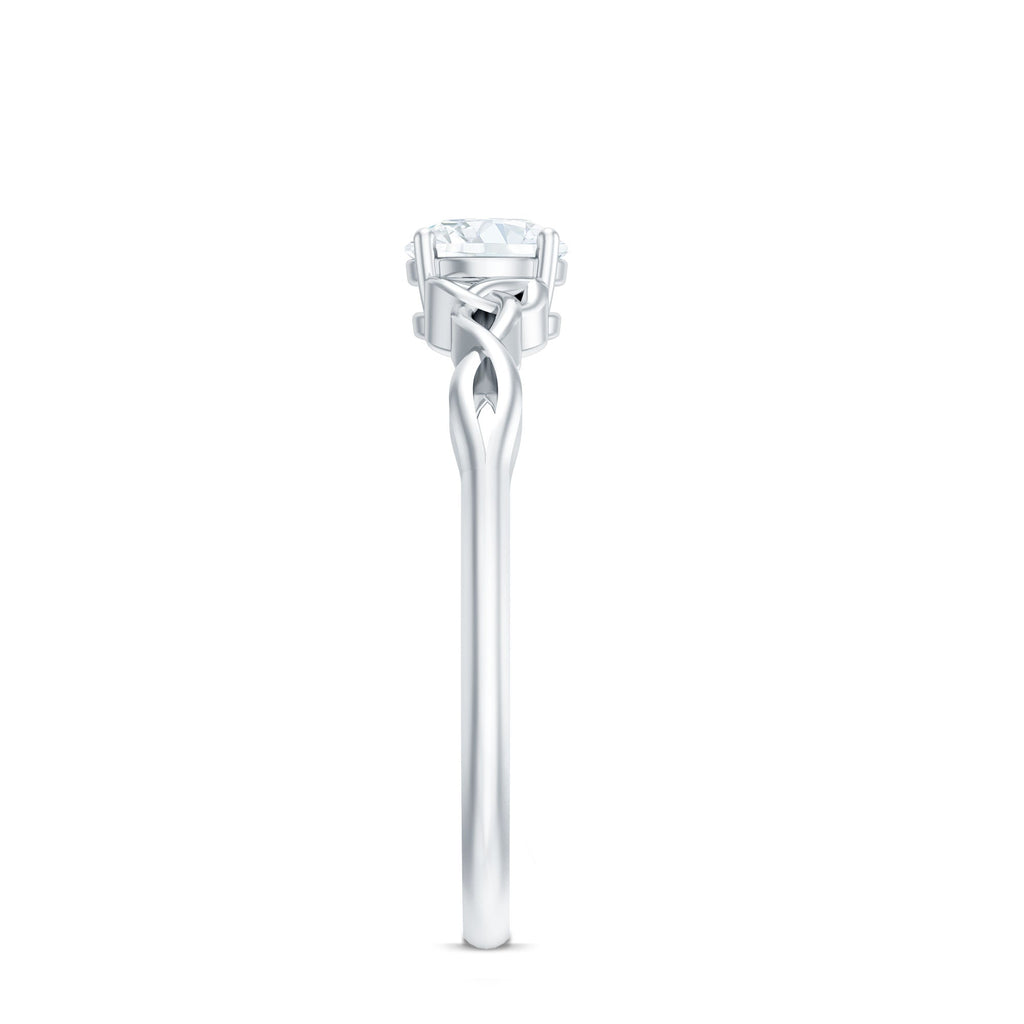 0.5 Carat Solitaire Cubic Zirconia Promise Ring with Celtic Knot