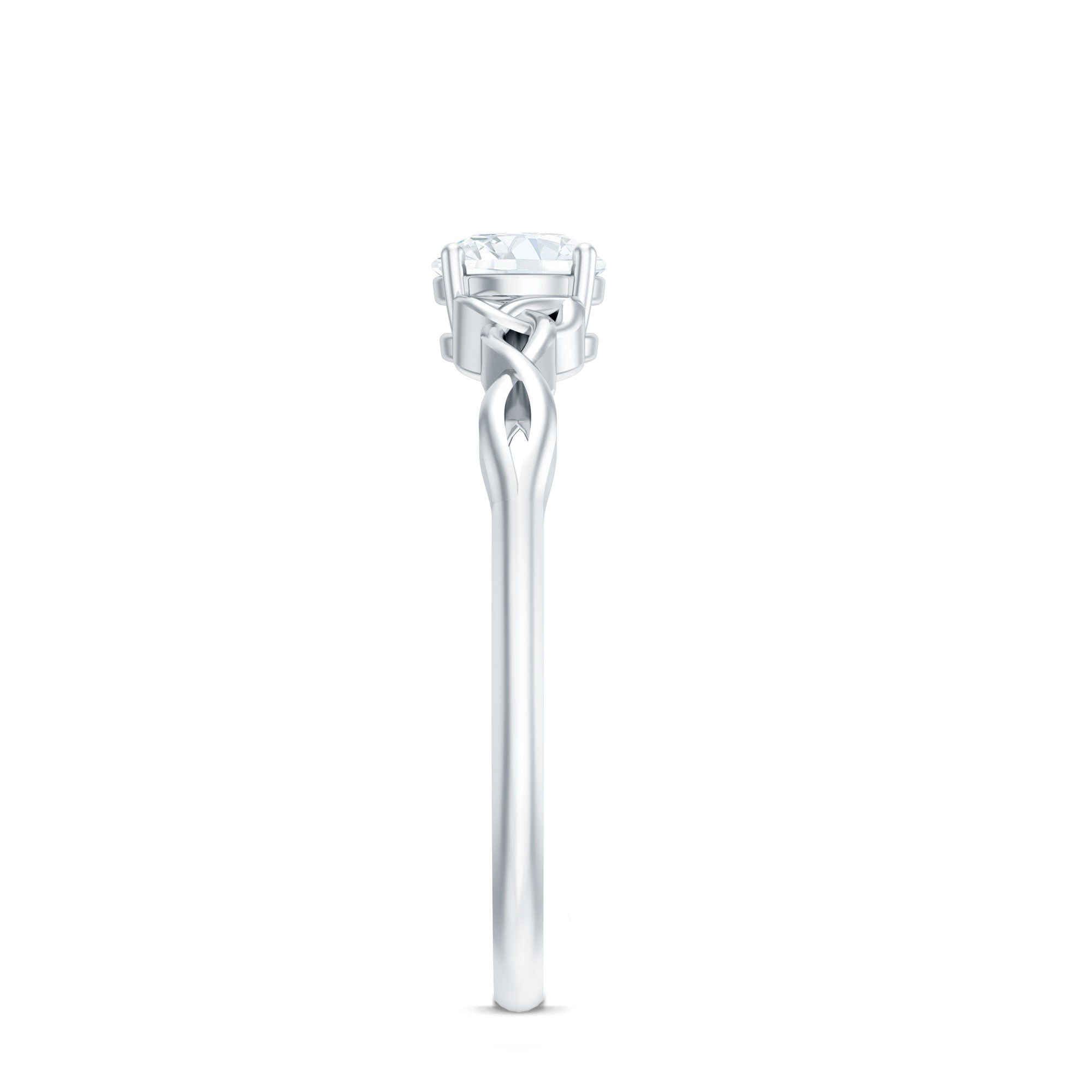 0.5 Carat Solitaire Cubic Zirconia Promise Ring with Celtic Knot