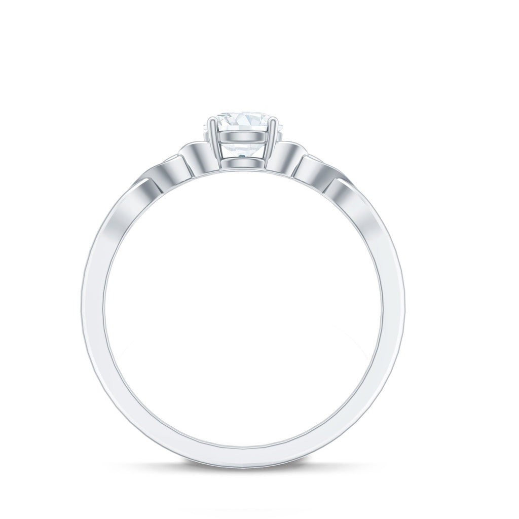 0.5 Carat Solitaire Cubic Zirconia Promise Ring with Celtic Knot