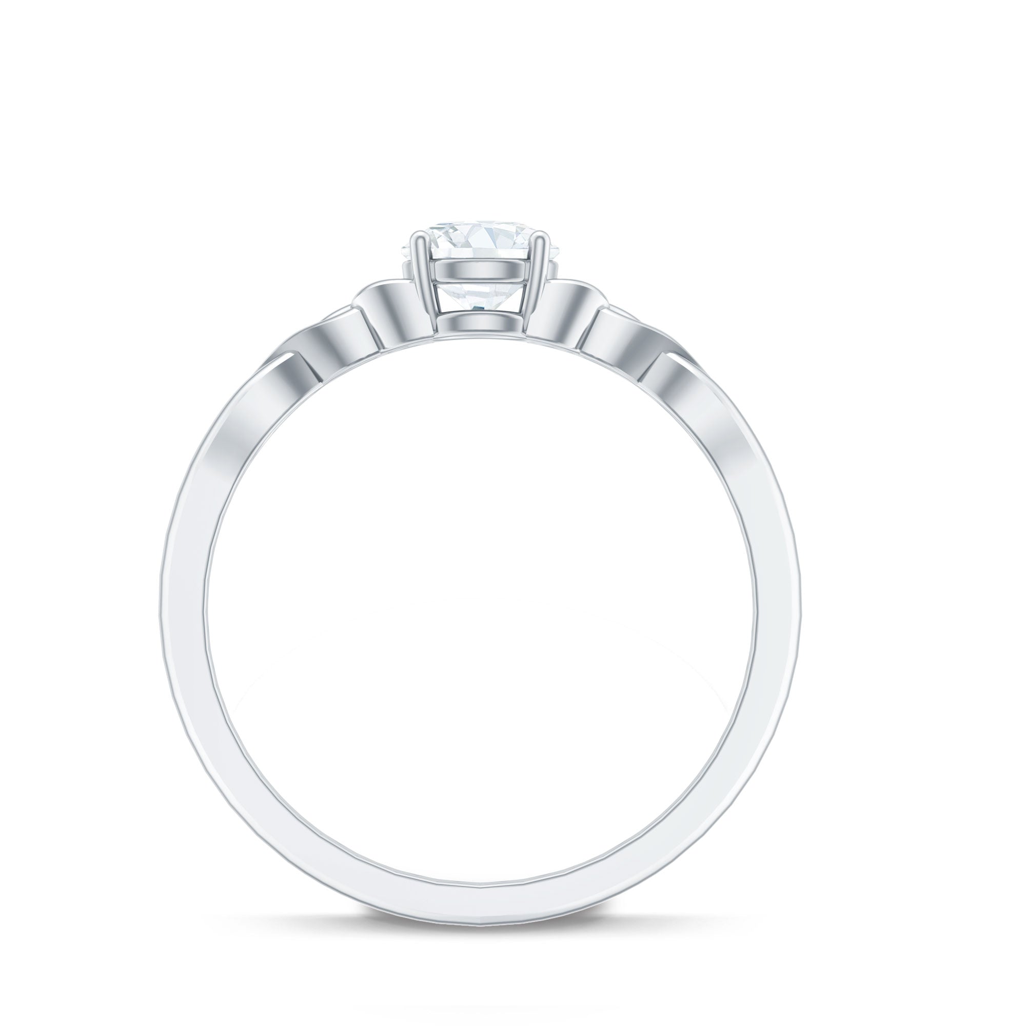 0.5 Carat Solitaire Cubic Zirconia Promise Ring with Celtic Knot