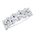 Marquise and Round Zircon Half Eternity Band Ring