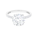 4.75 CT Zircon Solitaire Engagement Ring with Side Stones