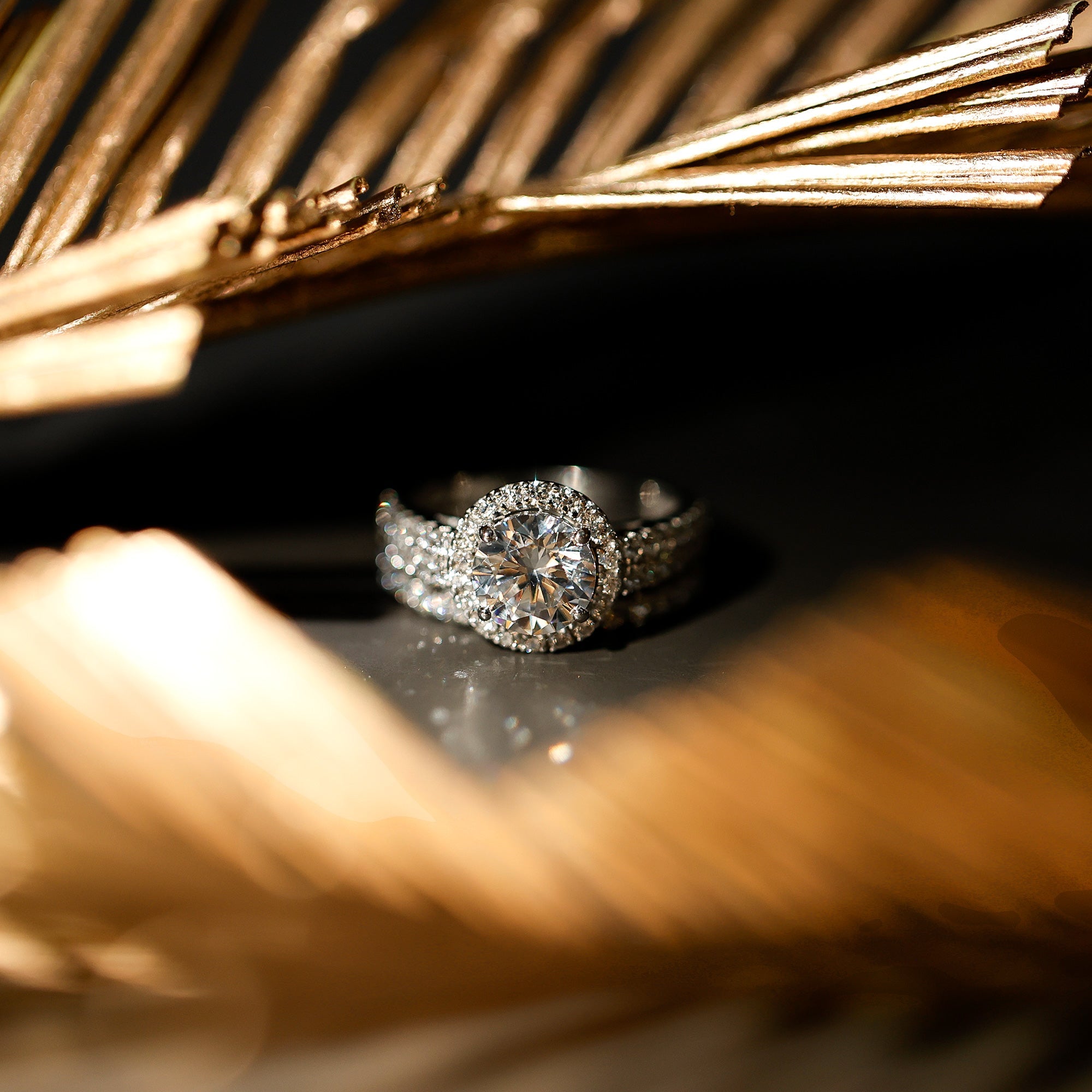 Round 2 Carat Cubic Zirconia Engagement Ring with Stackable Band