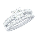 1 Carat Princess Cut Cubic Zirconia Wedding Ring Set for Women