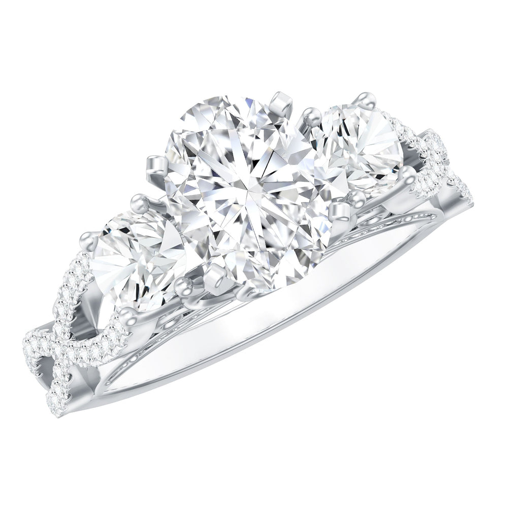 Cubic Zirconia Vintage Inspired Infinity Engagement Ring