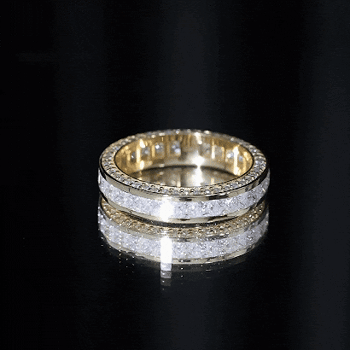 Princess Cut Zircon Full Eternity Band Ring