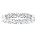 Claw Set Cubic Zirconia Heart Eternity Wedding Band Ring